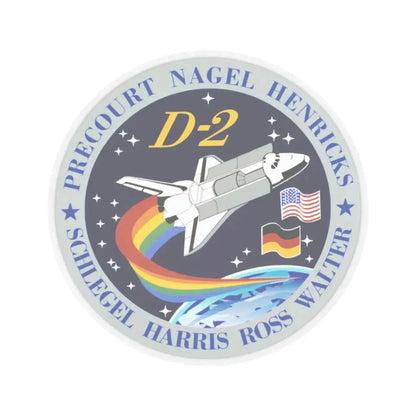 STS 55 (NASA) STICKER Vinyl Kiss-Cut Decal 2 Inch Transparent - The Sticker Space