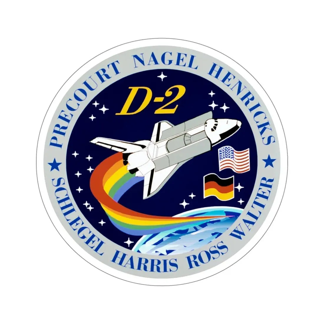 STS 55 Patch NASA STICKER Vinyl Die-Cut Decal 5 Inch - The Sticker Space