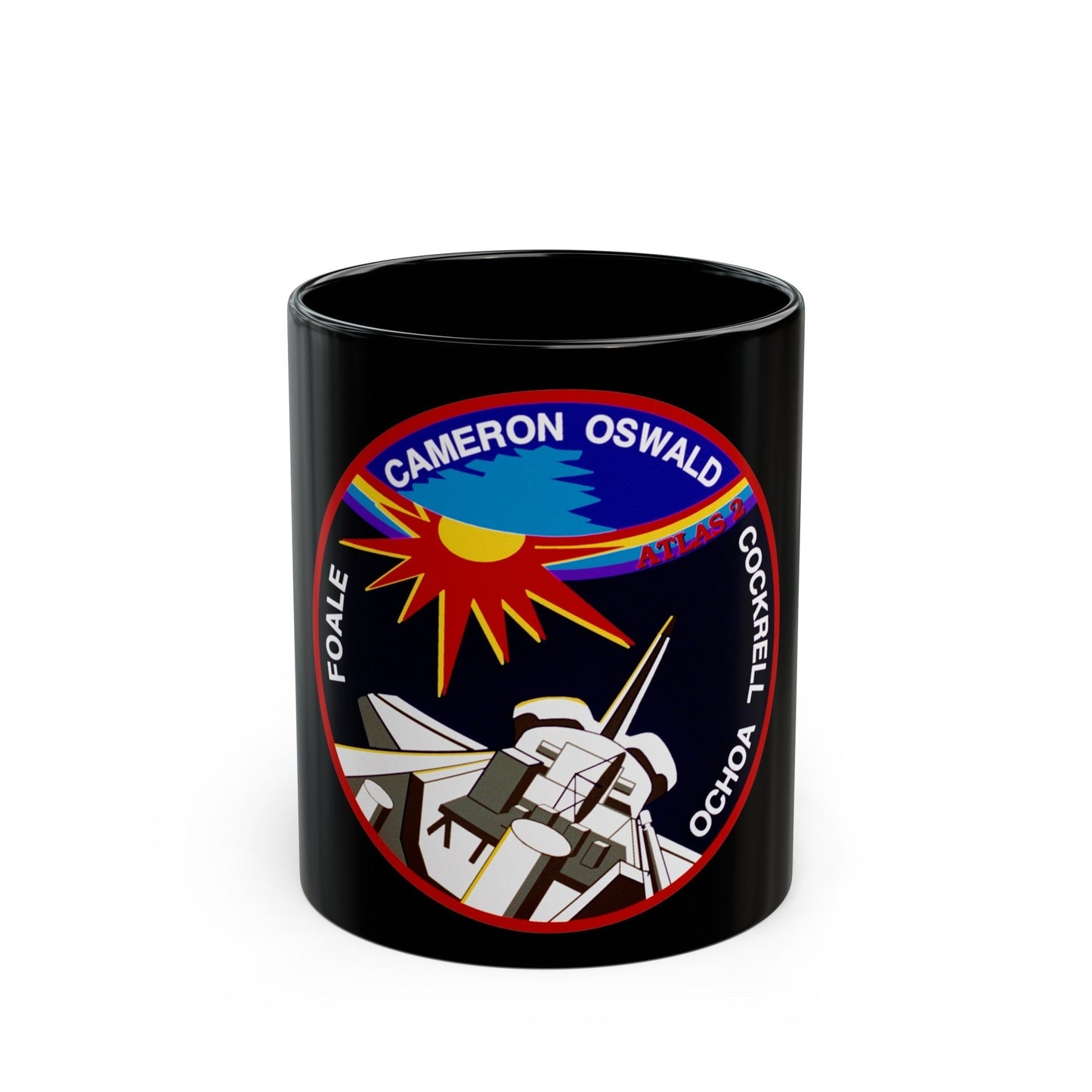 STS 56 (NASA) Black Coffee Mug-11oz-The Sticker Space