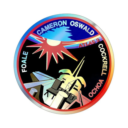 STS 56 (NASA) Holographic STICKER Die-Cut Vinyl Decal 4 Inch Holographic - The Sticker Space
