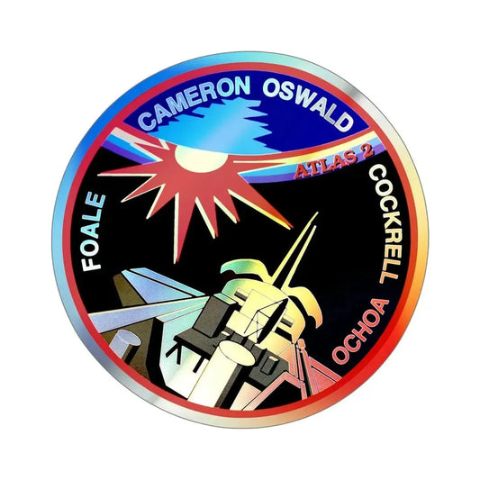 STS 56 (NASA) Holographic STICKER Die-Cut Vinyl Decal 6 Inch Holographic - The Sticker Space