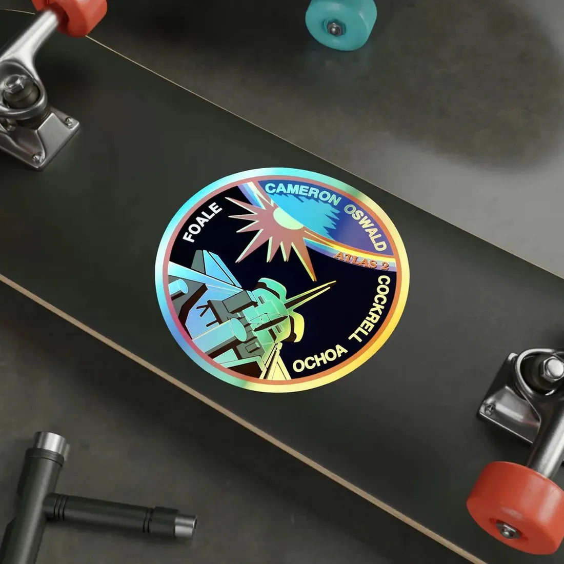 STS 56 (NASA) Holographic STICKER Die-Cut Vinyl Decal - The Sticker Space