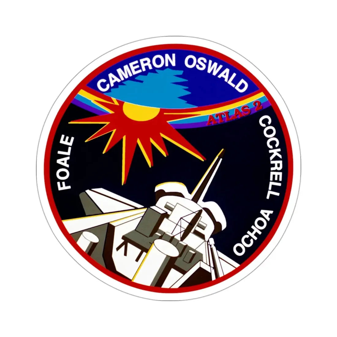 STS 56 Patch NASA STICKER Vinyl Die-Cut Decal 3 Inch - The Sticker Space