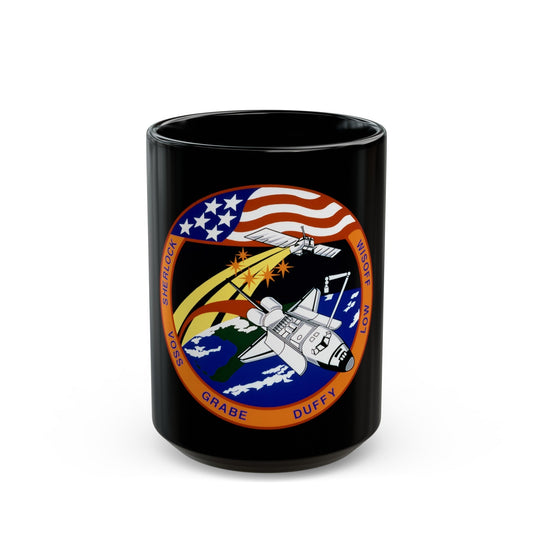 STS 57 (NASA) Black Coffee Mug-15oz-The Sticker Space