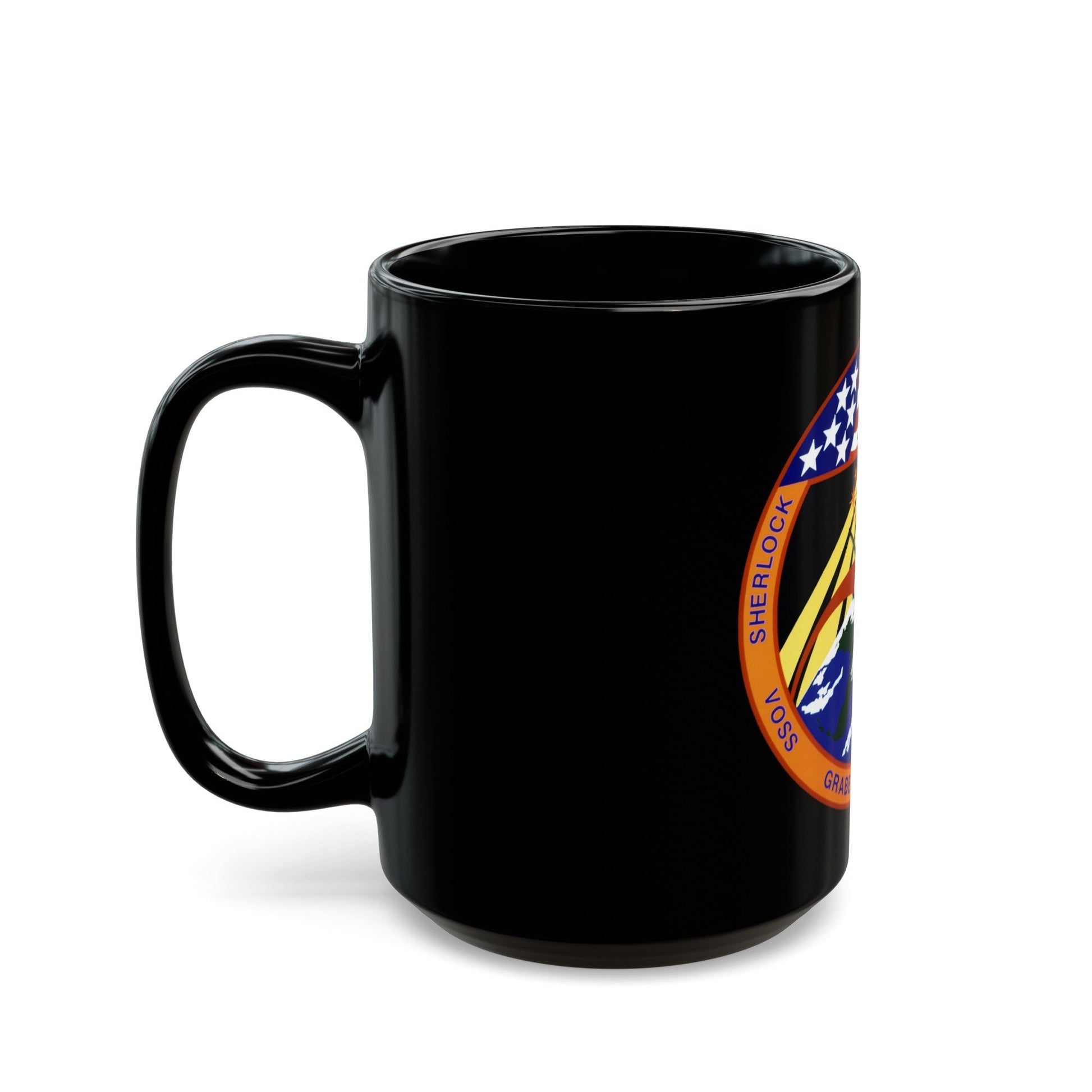 STS 57 (NASA) Black Coffee Mug-The Sticker Space