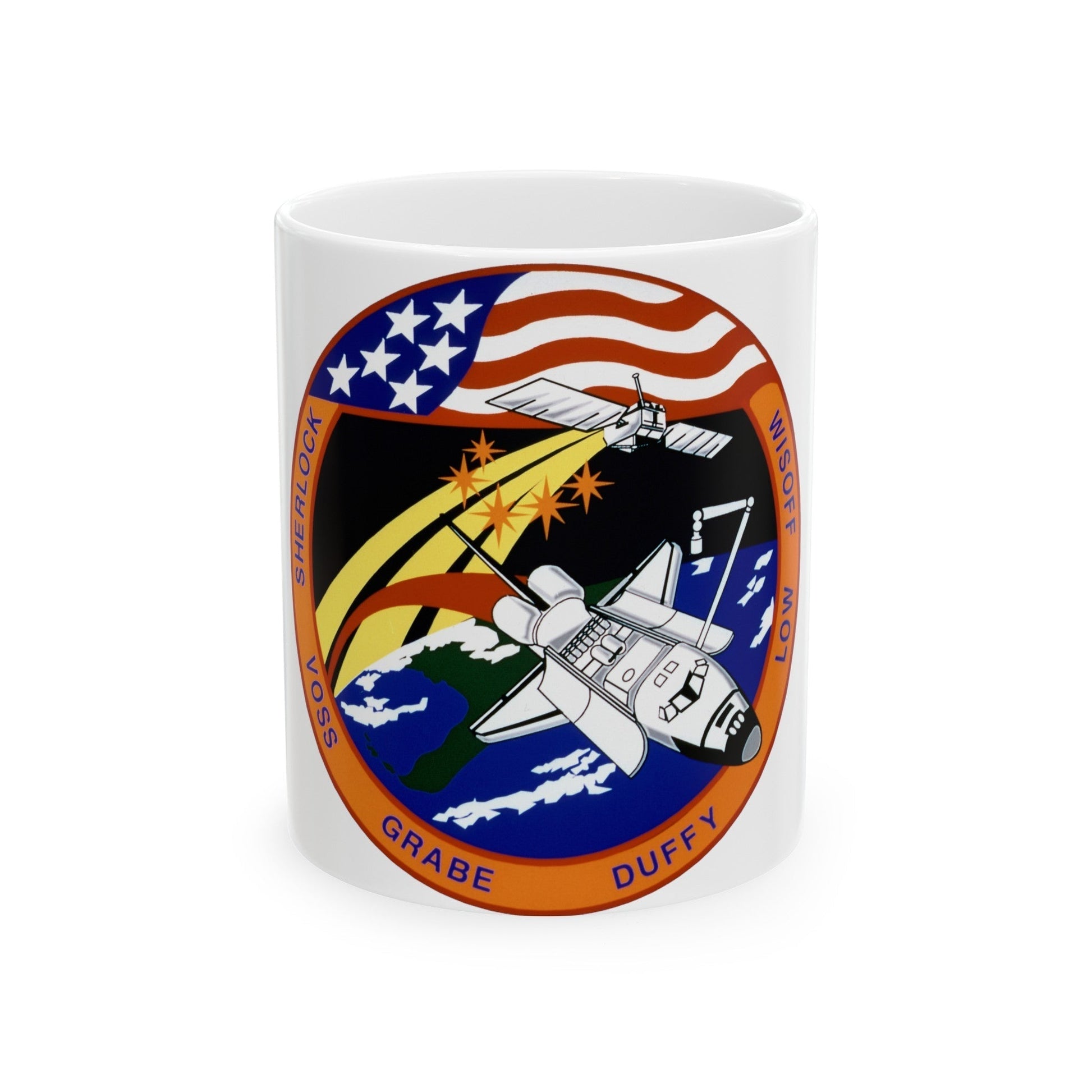 STS 57 (NASA) White Coffee Mug-11oz-The Sticker Space