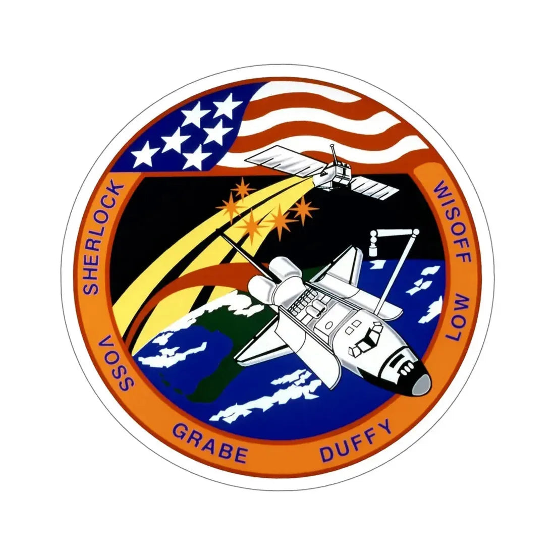 STS 57 Patch NASA STICKER Vinyl Die-Cut Decal 6 Inch - The Sticker Space