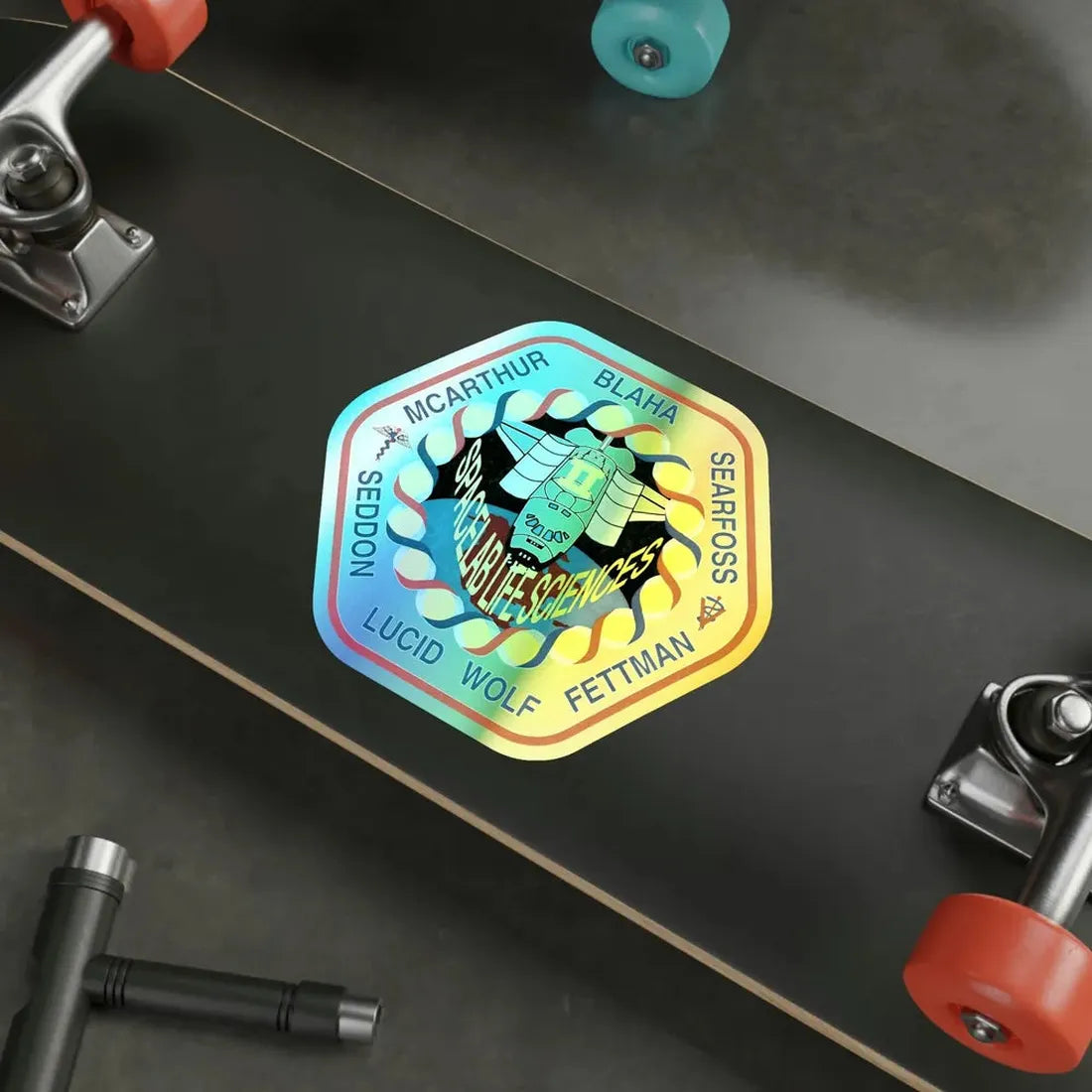 STS 58 (NASA) Holographic STICKER Die-Cut Vinyl Decal - The Sticker Space