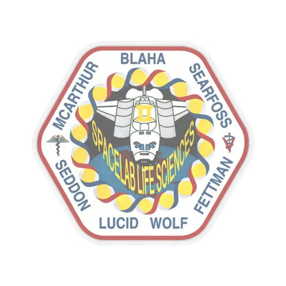 STS 58 (NASA) STICKER Vinyl Kiss-Cut Decal 2 Inch Transparent - The Sticker Space