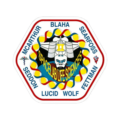 STS 58 (NASA) STICKER Vinyl Kiss-Cut Decal 4 Inch White - The Sticker Space