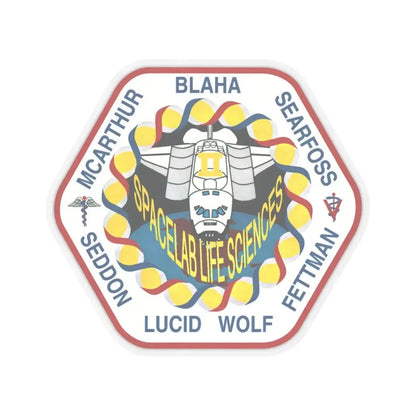 STS 58 (NASA) STICKER Vinyl Kiss-Cut Decal 6 Inch Transparent - The Sticker Space