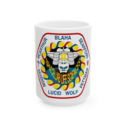 STS 58 (NASA) White Coffee Mug-15oz-The Sticker Space