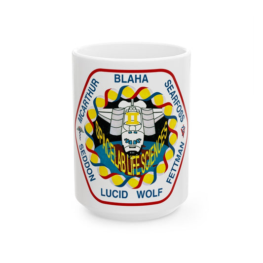 STS 58 (NASA) White Coffee Mug-15oz-The Sticker Space