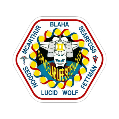 STS 58 Patch NASA STICKER Vinyl Die-Cut Decal 2 Inch - The Sticker Space