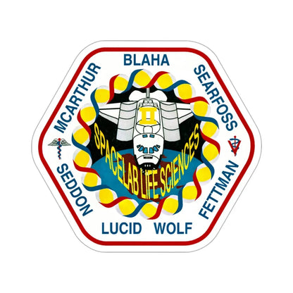 STS 58 Patch NASA STICKER Vinyl Die-Cut Decal 3 Inch - The Sticker Space