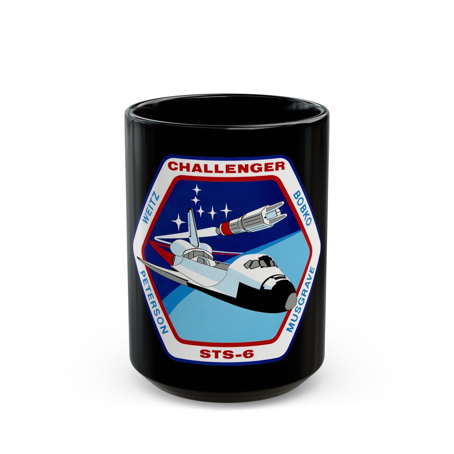 STS 6 (NASA) Black Coffee Mug-15oz-The Sticker Space