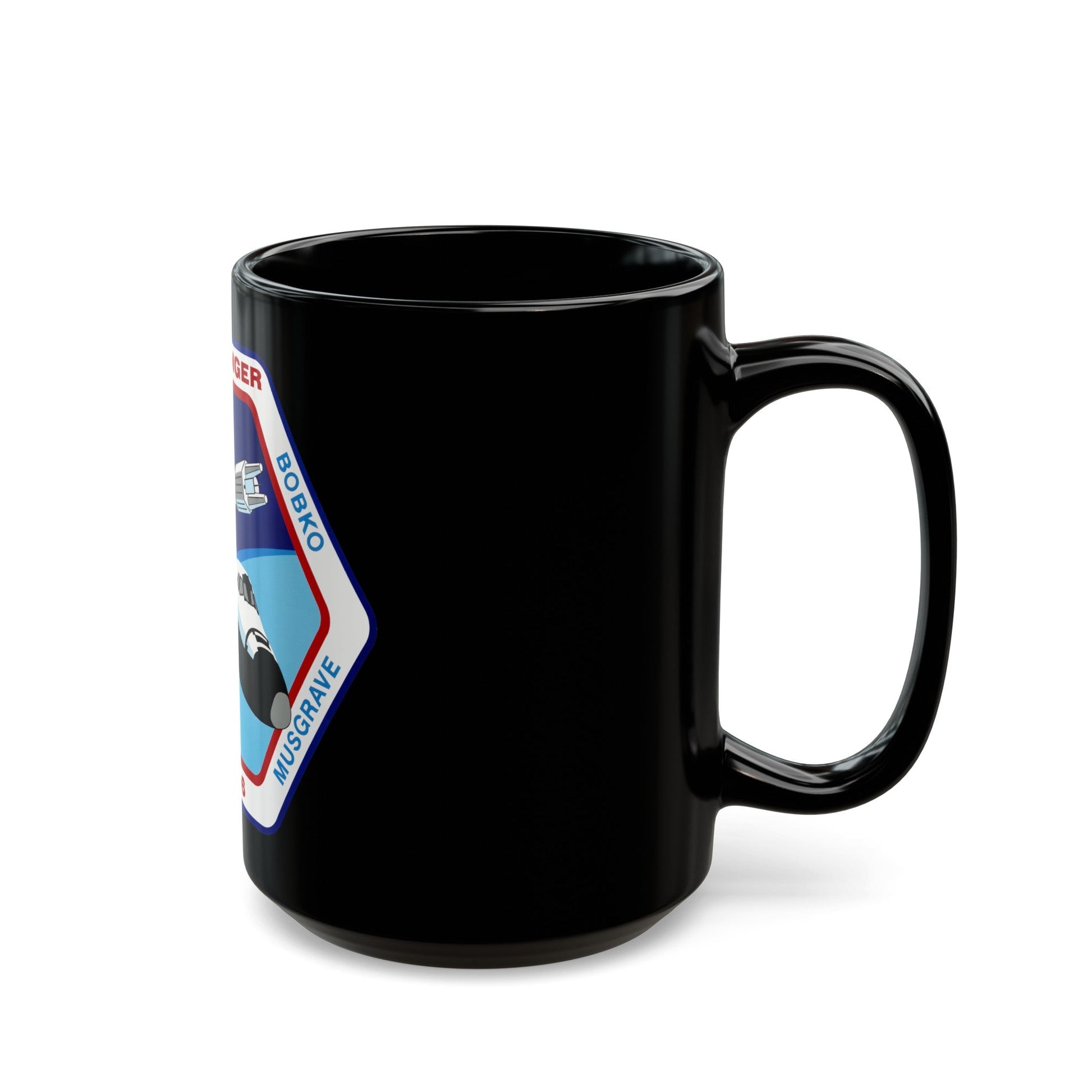 STS 6 (NASA) Black Coffee Mug-The Sticker Space