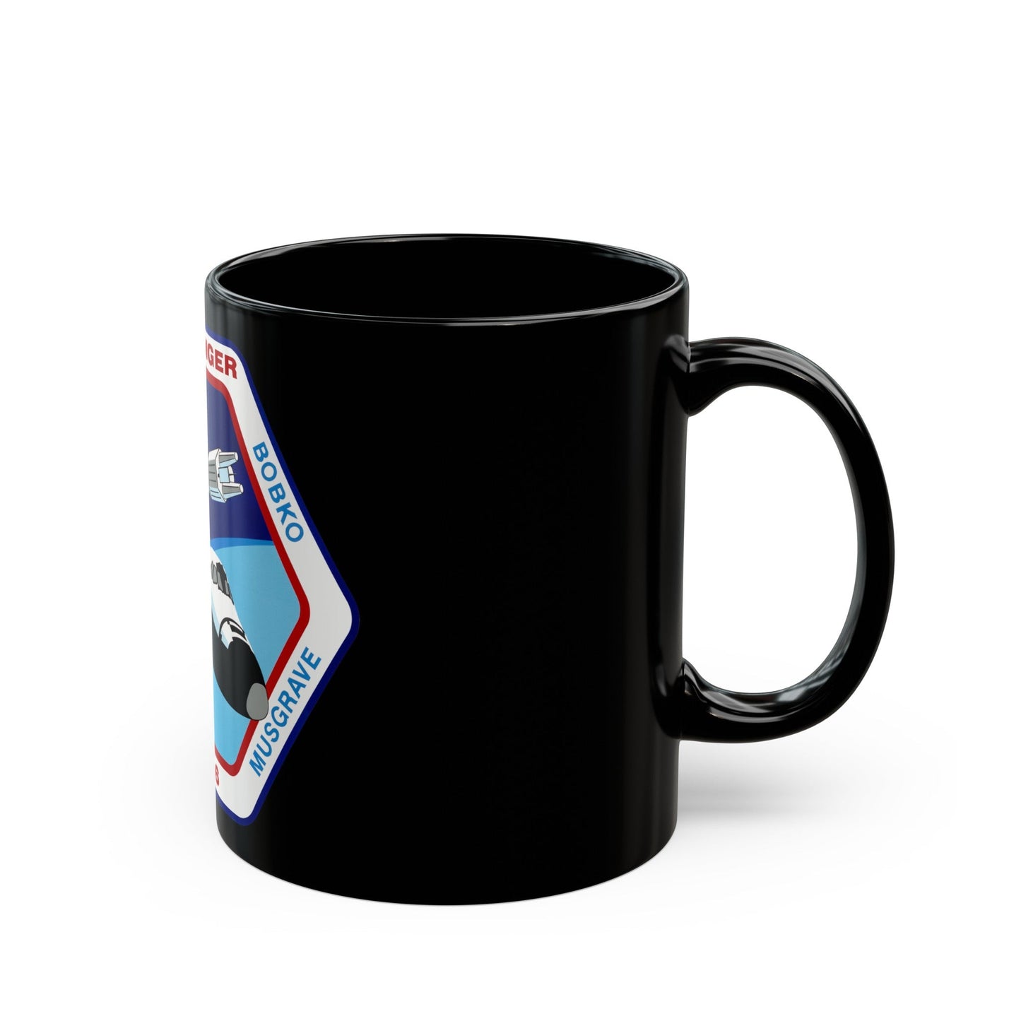 STS 6 (NASA) Black Coffee Mug-The Sticker Space