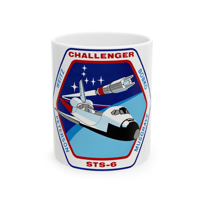 STS 6 (NASA) White Coffee Mug-11oz-The Sticker Space