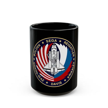 STS 60 (NASA) Black Coffee Mug-15oz-The Sticker Space