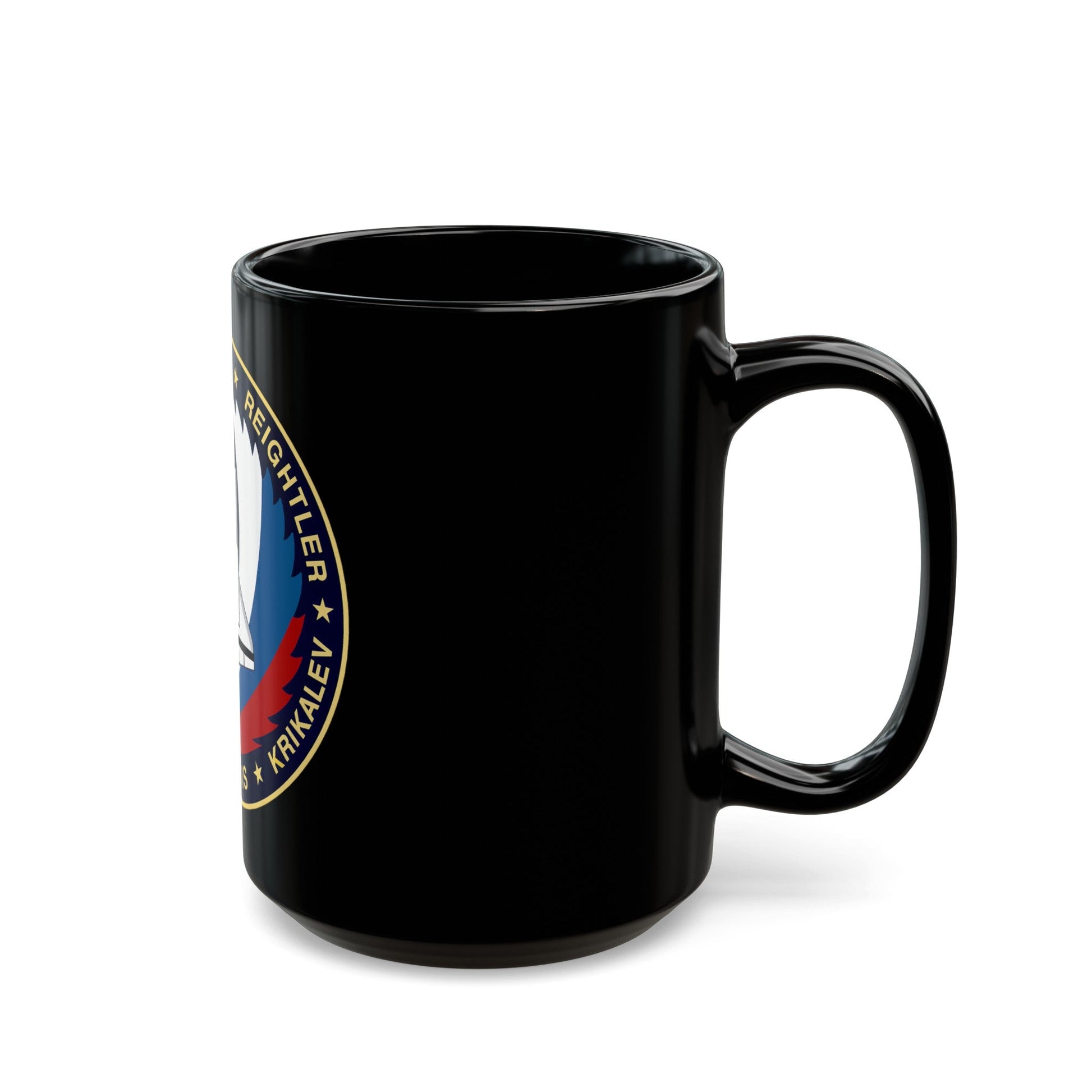 STS 60 (NASA) Black Coffee Mug-The Sticker Space