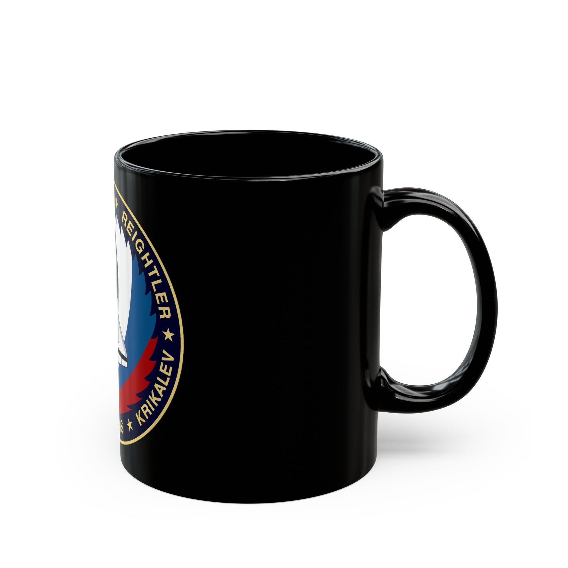 STS 60 (NASA) Black Coffee Mug-The Sticker Space