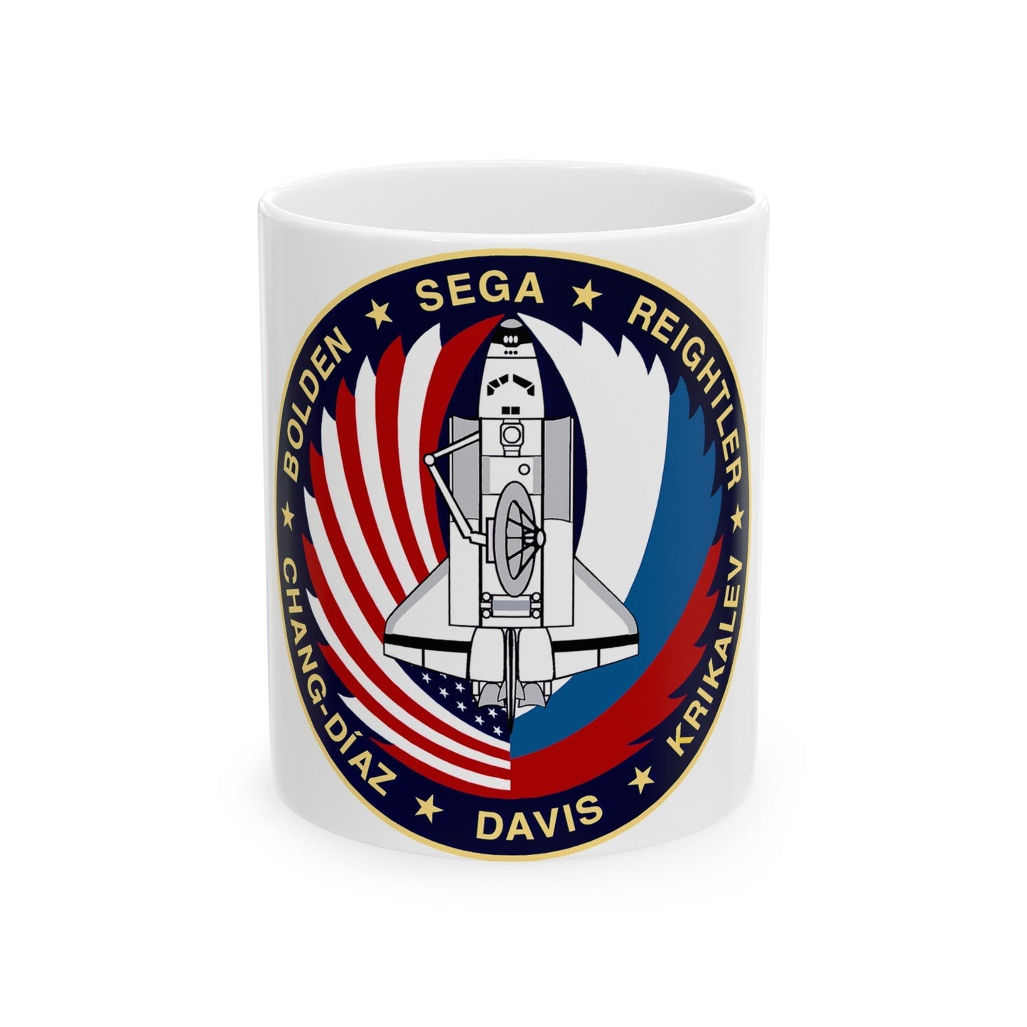 STS 60 (NASA) White Coffee Mug-11oz-The Sticker Space