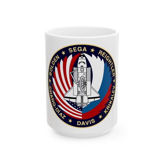 STS 60 (NASA) White Coffee Mug-15oz-The Sticker Space