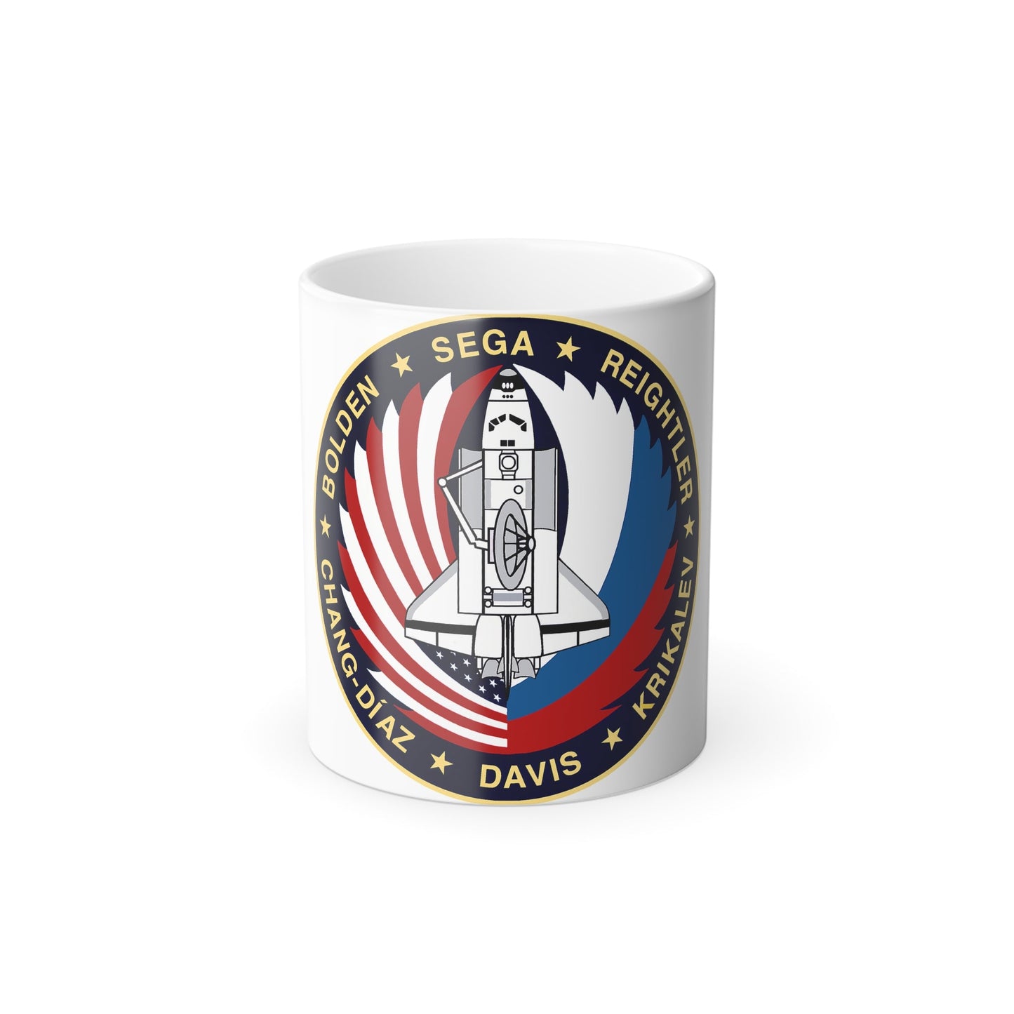 STS 60 Patch NASA - Color Changing Mug 11oz-11oz-The Sticker Space