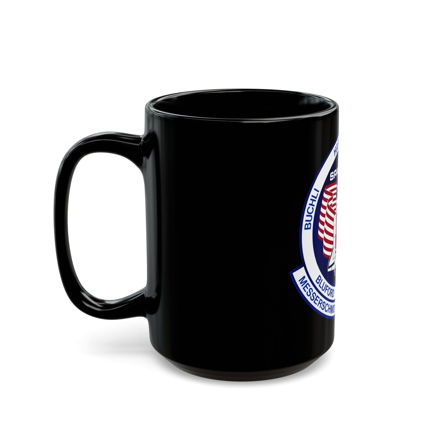 STS 61 a (NASA) Black Coffee Mug-The Sticker Space