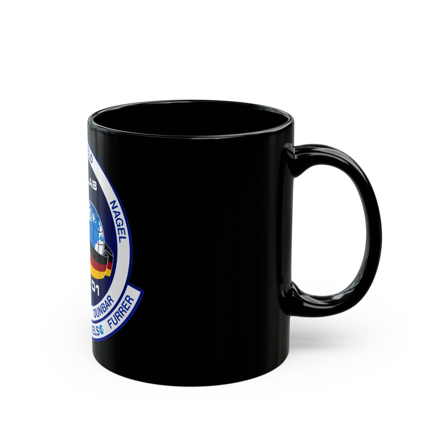 STS 61 a (NASA) Black Coffee Mug-The Sticker Space