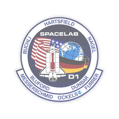 STS 61 a (NASA) STICKER Vinyl Kiss-Cut Decal 6 Inch Transparent - The Sticker Space