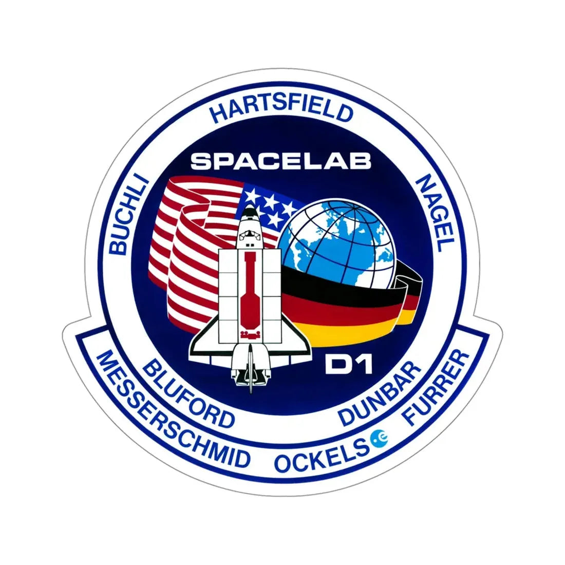 STS 61 A Patch NASA STICKER Vinyl Die-Cut Decal 4 Inch - The Sticker Space