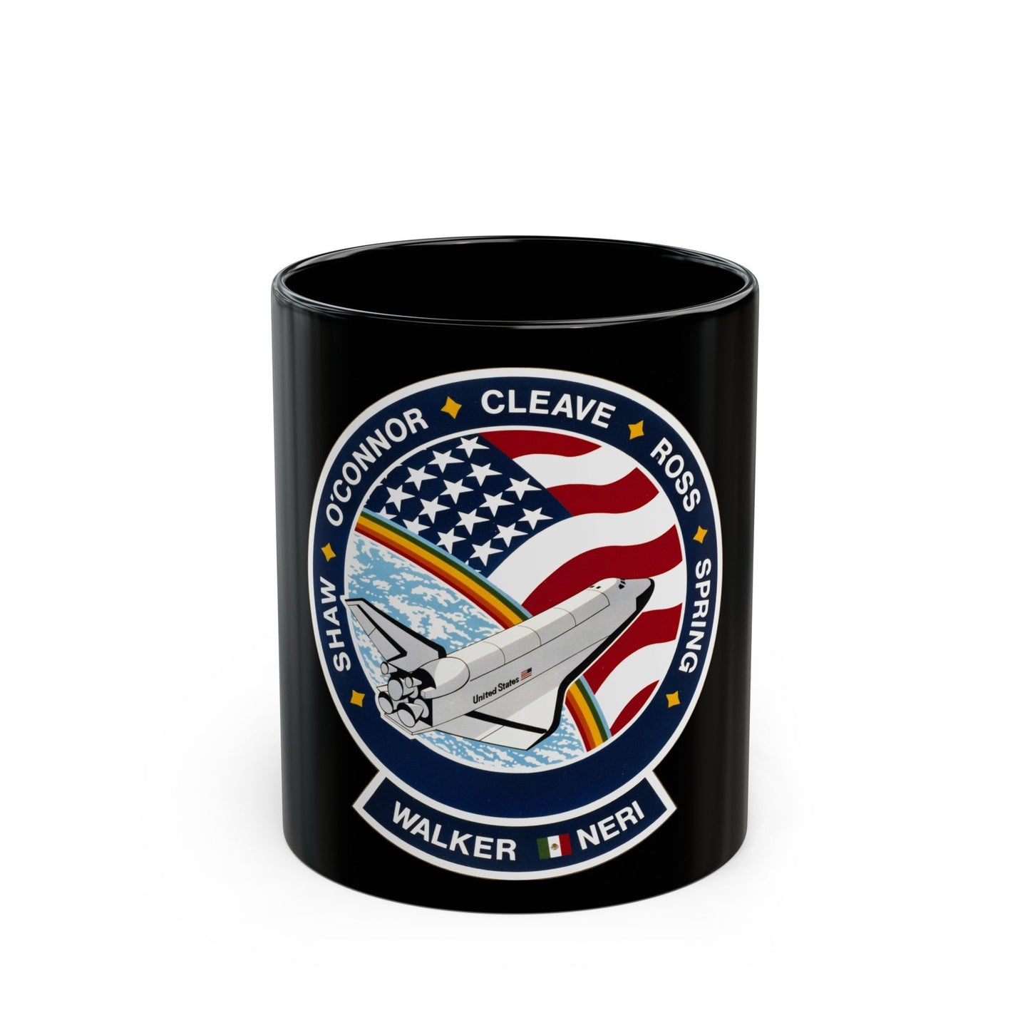 STS 61 b (NASA) Black Coffee Mug-11oz-The Sticker Space