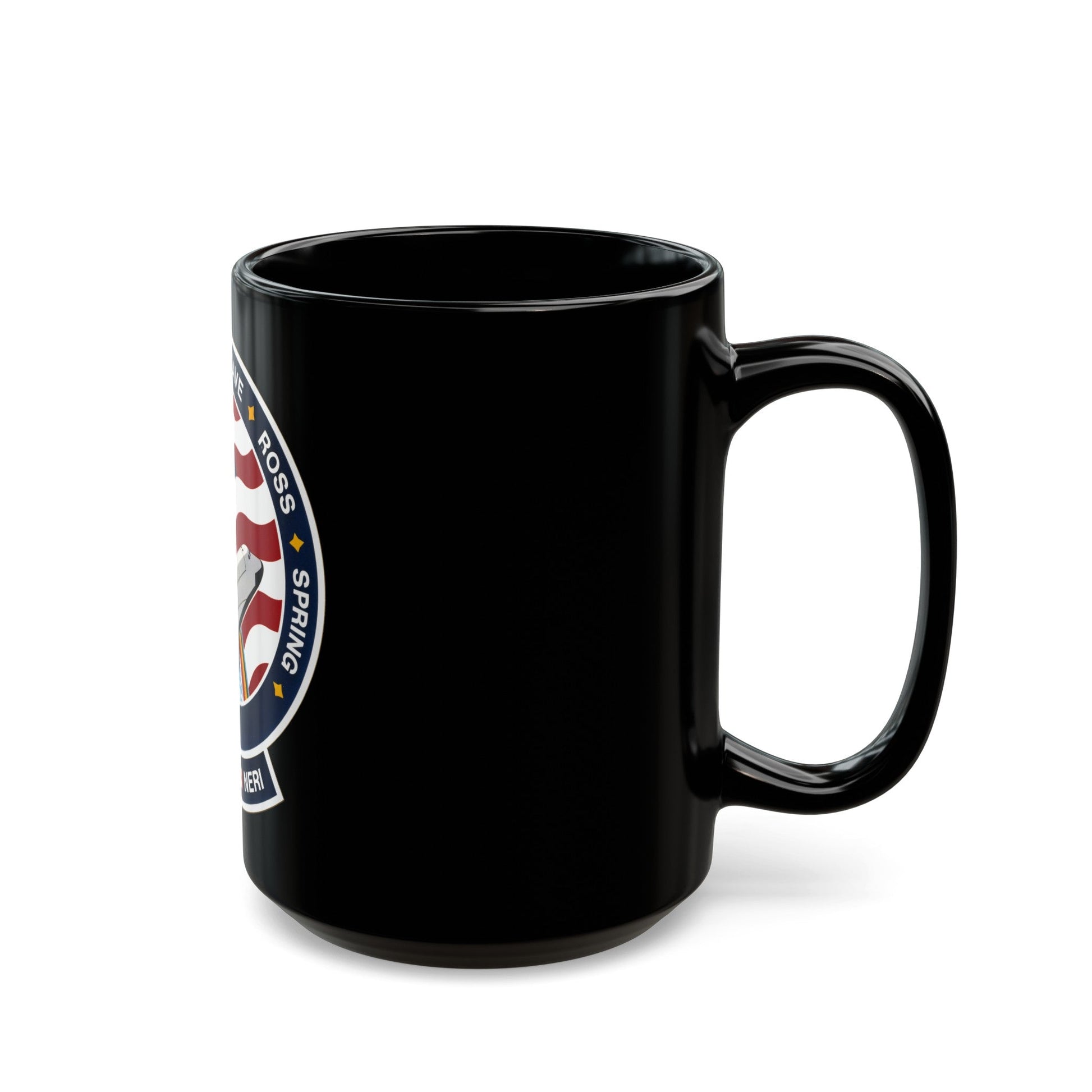 STS 61 b (NASA) Black Coffee Mug-The Sticker Space