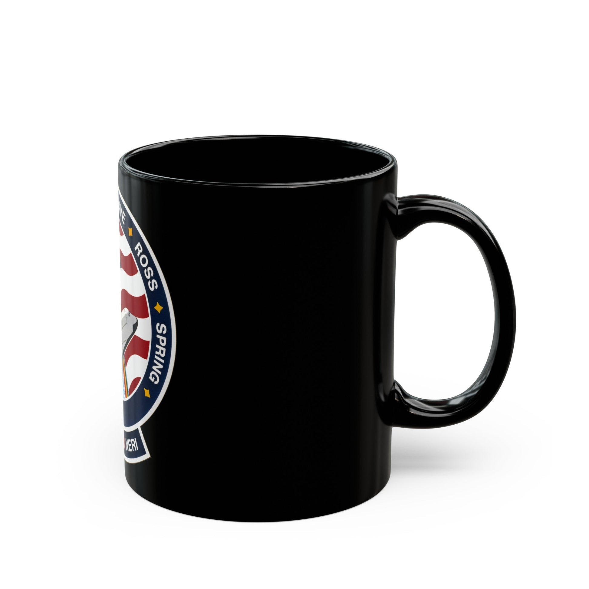 STS 61 b (NASA) Black Coffee Mug-The Sticker Space