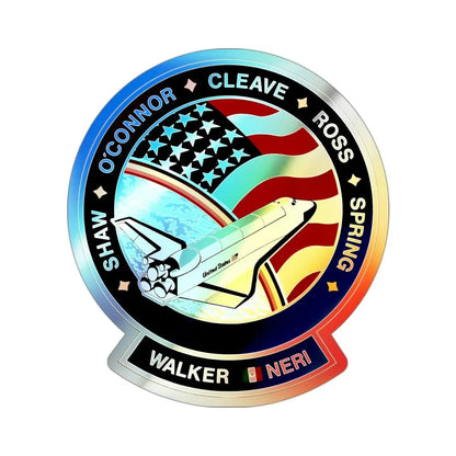STS 61 B (NASA) Holographic STICKER Die-Cut Vinyl Decal 3 Inch Holographic - The Sticker Space