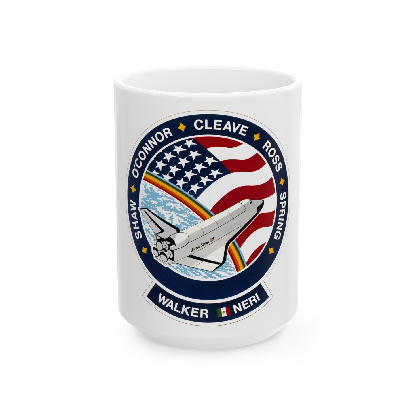 STS 61 b (NASA) White Coffee Mug-15oz-The Sticker Space