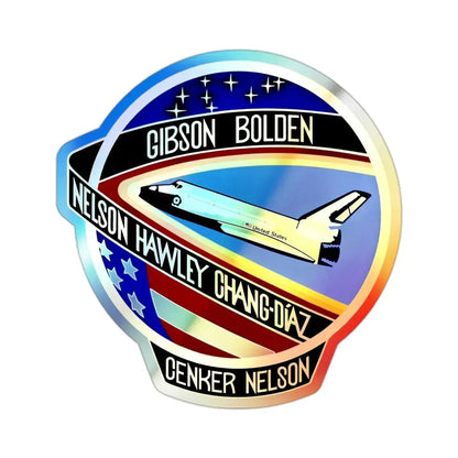 STS 61 C (NASA) Holographic STICKER Die-Cut Vinyl Decal 2 Inch Holographic - The Sticker Space