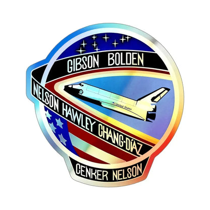 STS 61 C (NASA) Holographic STICKER Die-Cut Vinyl Decal 5 Inch Holographic - The Sticker Space