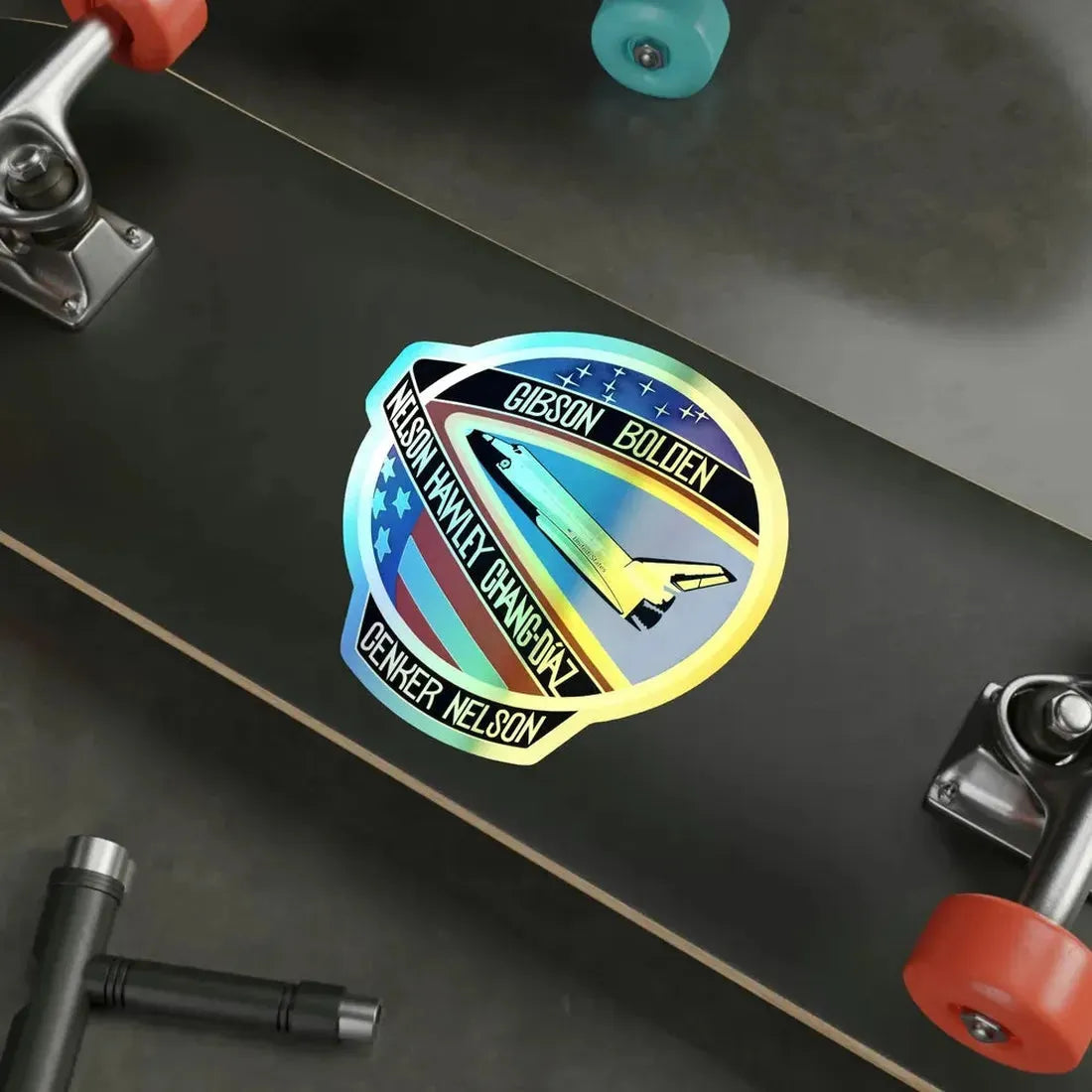 STS 61 C (NASA) Holographic STICKER Die-Cut Vinyl Decal - The Sticker Space