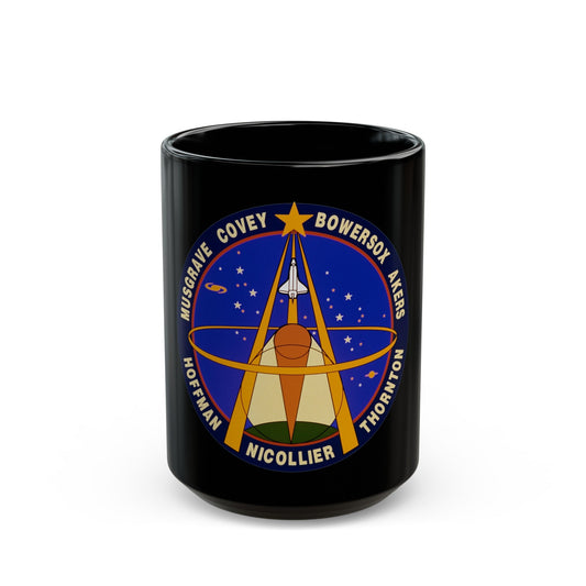 STS 61 (NASA) Black Coffee Mug-15oz-The Sticker Space