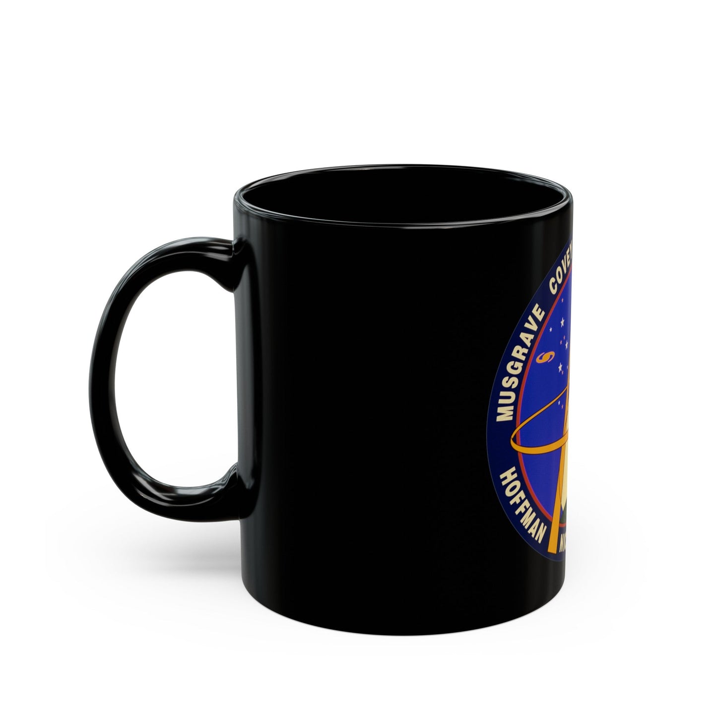 STS 61 (NASA) Black Coffee Mug-The Sticker Space