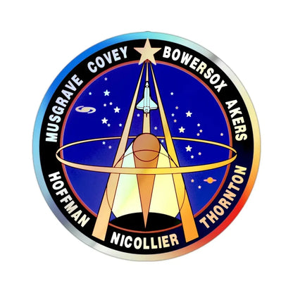 STS 61 (NASA) Holographic STICKER Die-Cut Vinyl Decal 2 Inch Holographic - The Sticker Space
