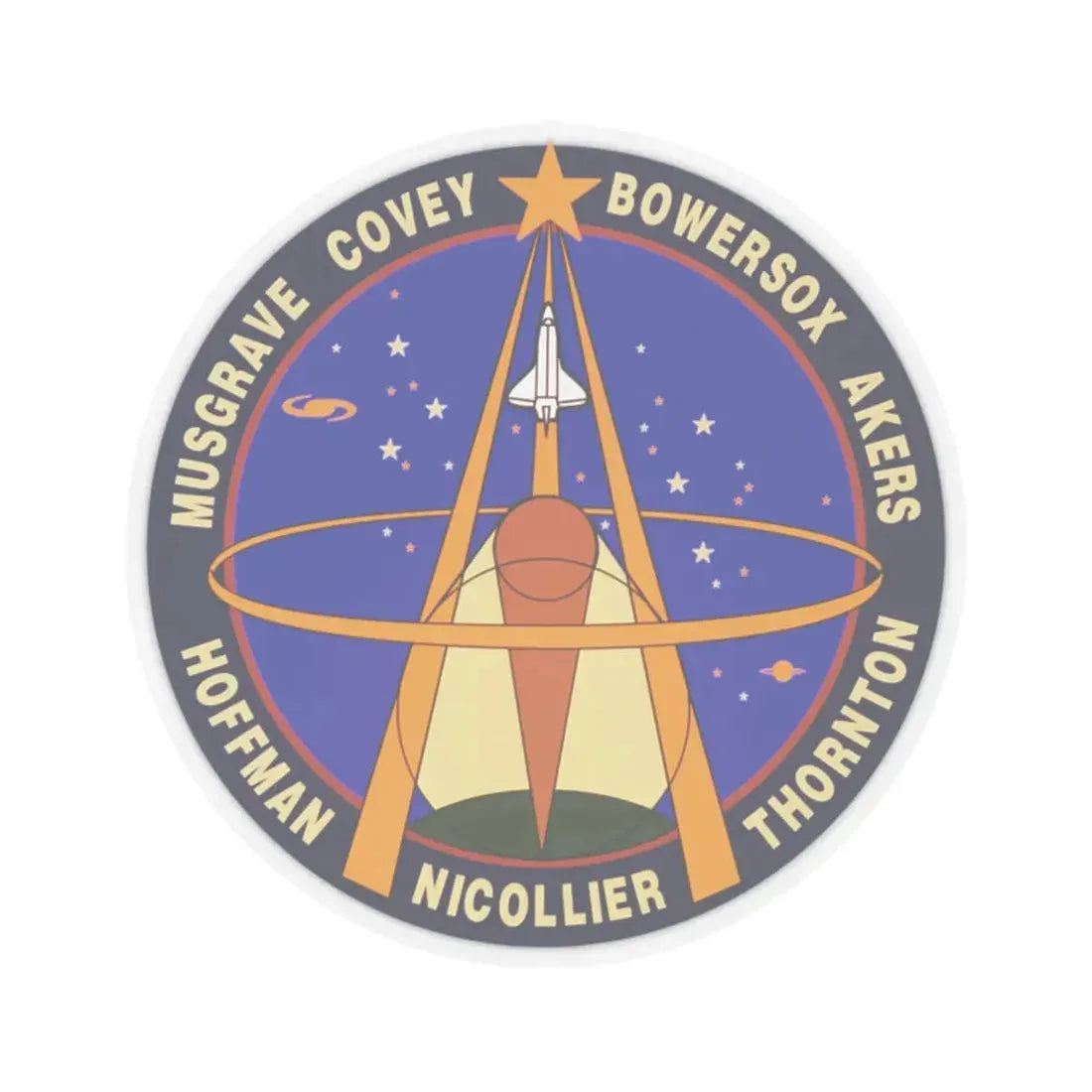 STS 61 (NASA) STICKER Vinyl Kiss-Cut Decal 2 Inch Transparent - The Sticker Space