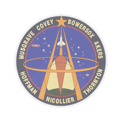 STS 61 (NASA) STICKER Vinyl Kiss-Cut Decal 4 Inch Transparent - The Sticker Space