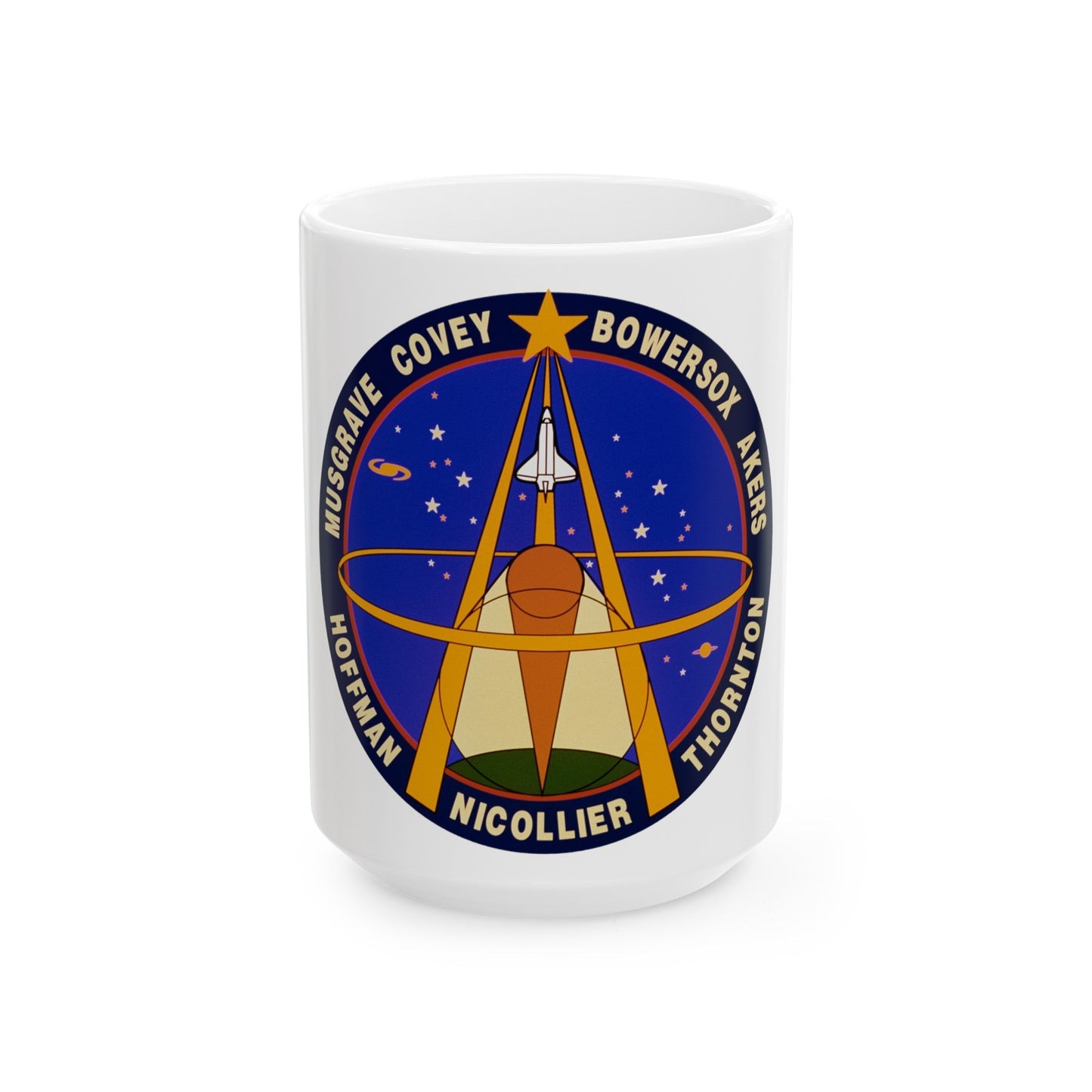 STS 61 (NASA) White Coffee Mug-15oz-The Sticker Space