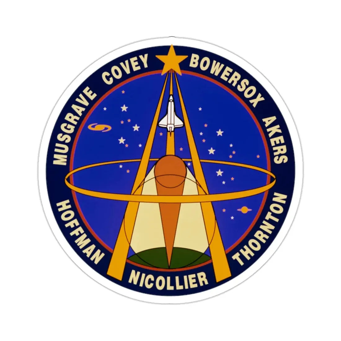 STS 61 Patch NASA STICKER Vinyl Die-Cut Decal 2 Inch - The Sticker Space