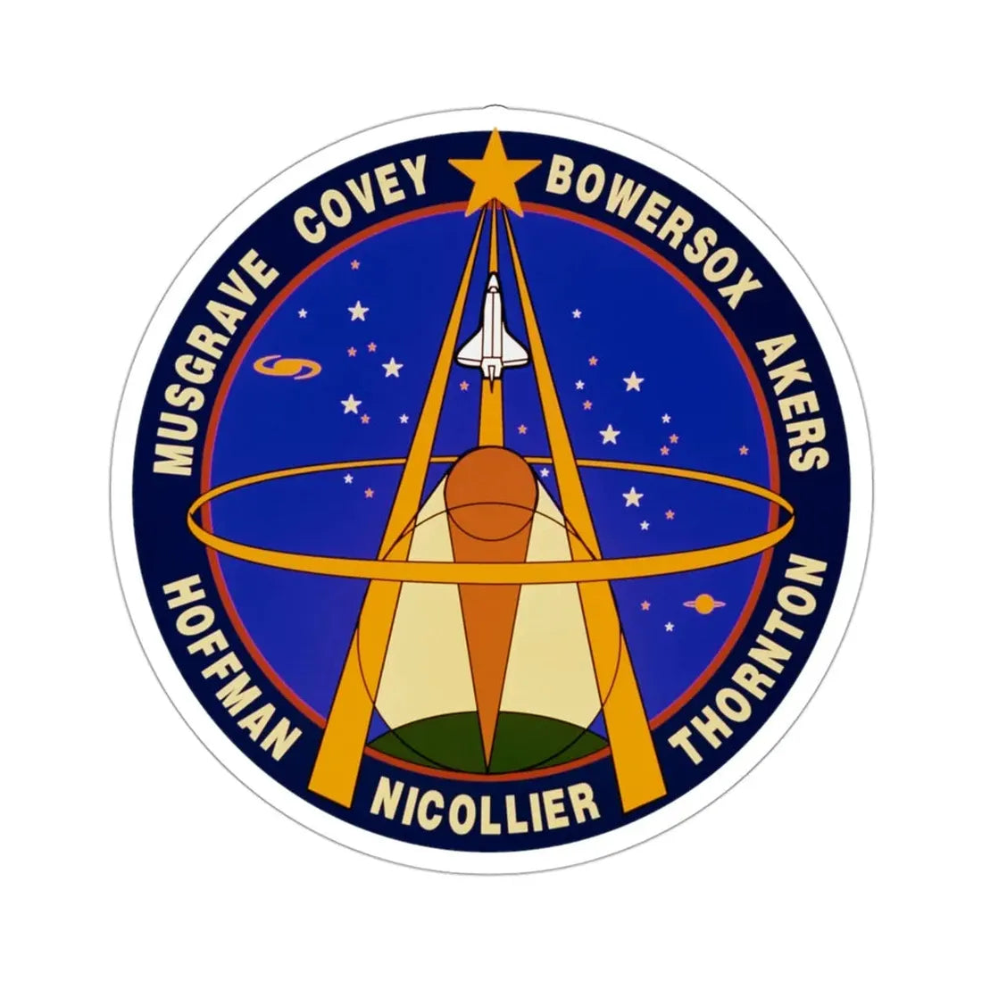 STS 61 Patch NASA STICKER Vinyl Die-Cut Decal 3 Inch - The Sticker Space