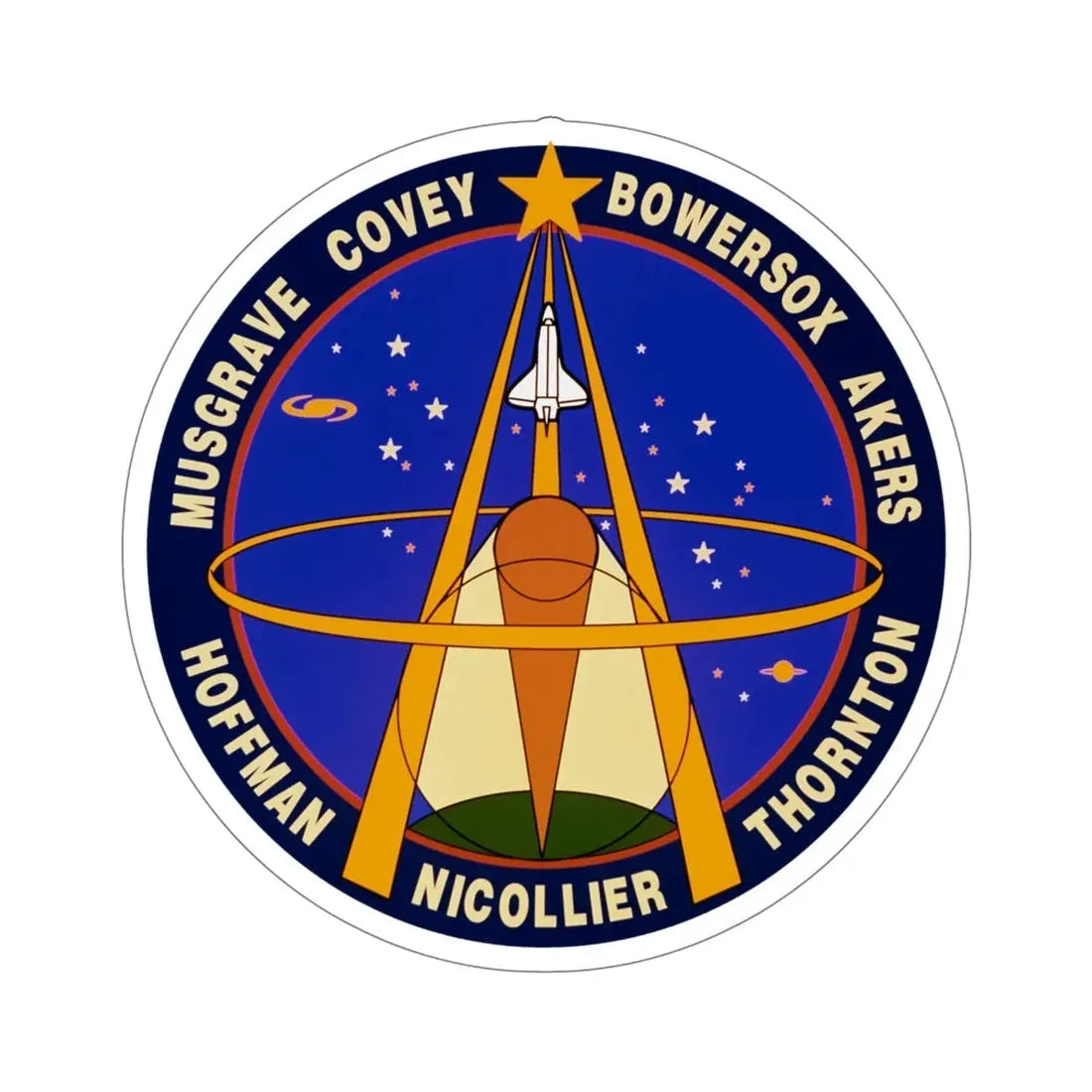 STS 61 Patch NASA STICKER Vinyl Die-Cut Decal 5 Inch - The Sticker Space